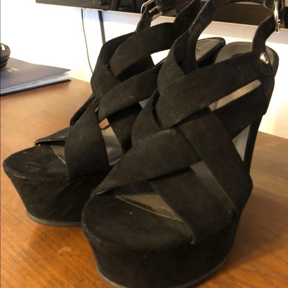 G by Guess Black Wedges Size 7.5